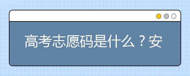 高考志愿碼是什么？安徽省大學(xué)代碼為您整理如下！