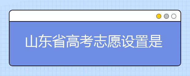 山東省高考志愿設(shè)置是什么？山東高考志愿怎么填？